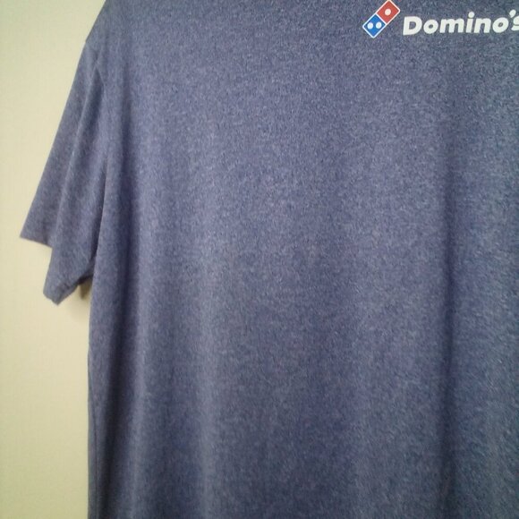 Domino's Pizza Polo Shirt M Men Short Sleeve Logo Pocket Gray - Picture 12 of 14